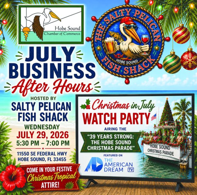 July Business After Hours – hosted by Salty Pelican Fish Shack, Wednesday, July 29, 2026