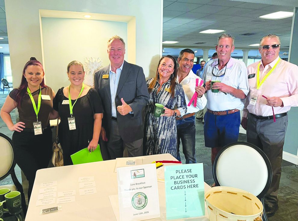 Chamber members checking in for our June Breakfast