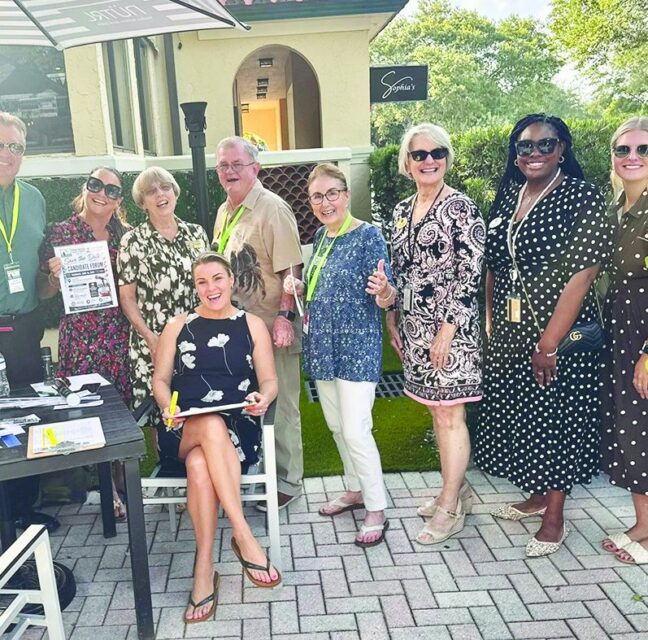 Chamber members of the Hobe Sound Chamber checking in for our May Business After Hours
